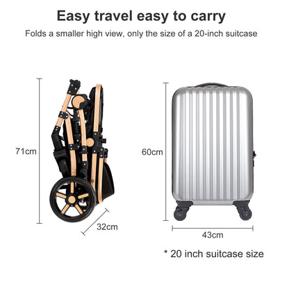 Baby Stroller 3-in-1 | Lightweight, Foldable & Luxury Travel Pram with 6 FREE Gifts