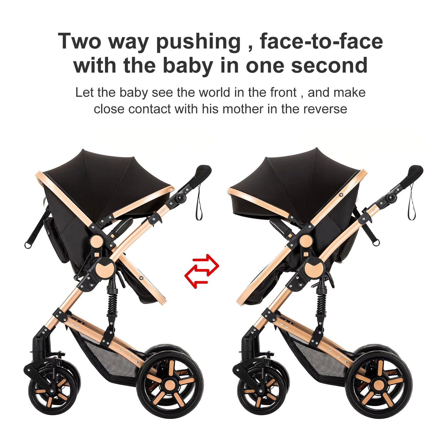 Baby Stroller 3-in-1 | Lightweight, Foldable & Luxury Travel Pram with 6 FREE Gifts