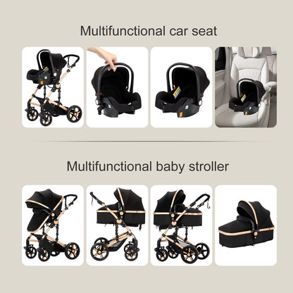 Baby Stroller 3-in-1 | Lightweight, Foldable & Luxury Travel Pram with 6 FREE Gifts