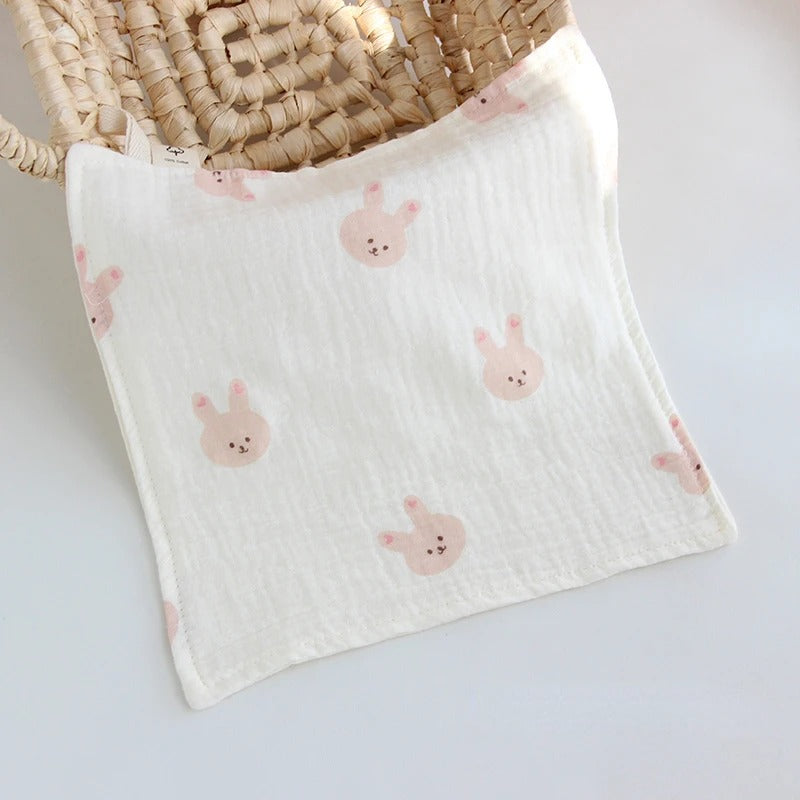 4-Layer Gauze Muslin Baby Towel – Ultra Soft & Absorbent Washcloth