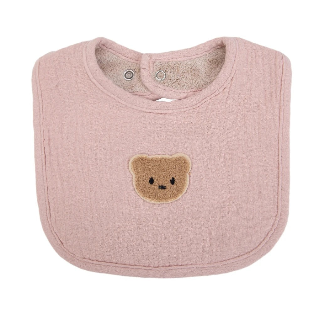 Cute Bear Muslin Baby Bib