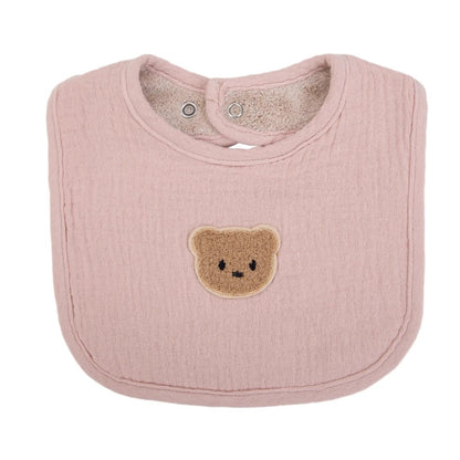 Cute Bear Muslin Baby Bib