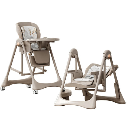 2-in-1 Foldable Baby High Feeding Chair