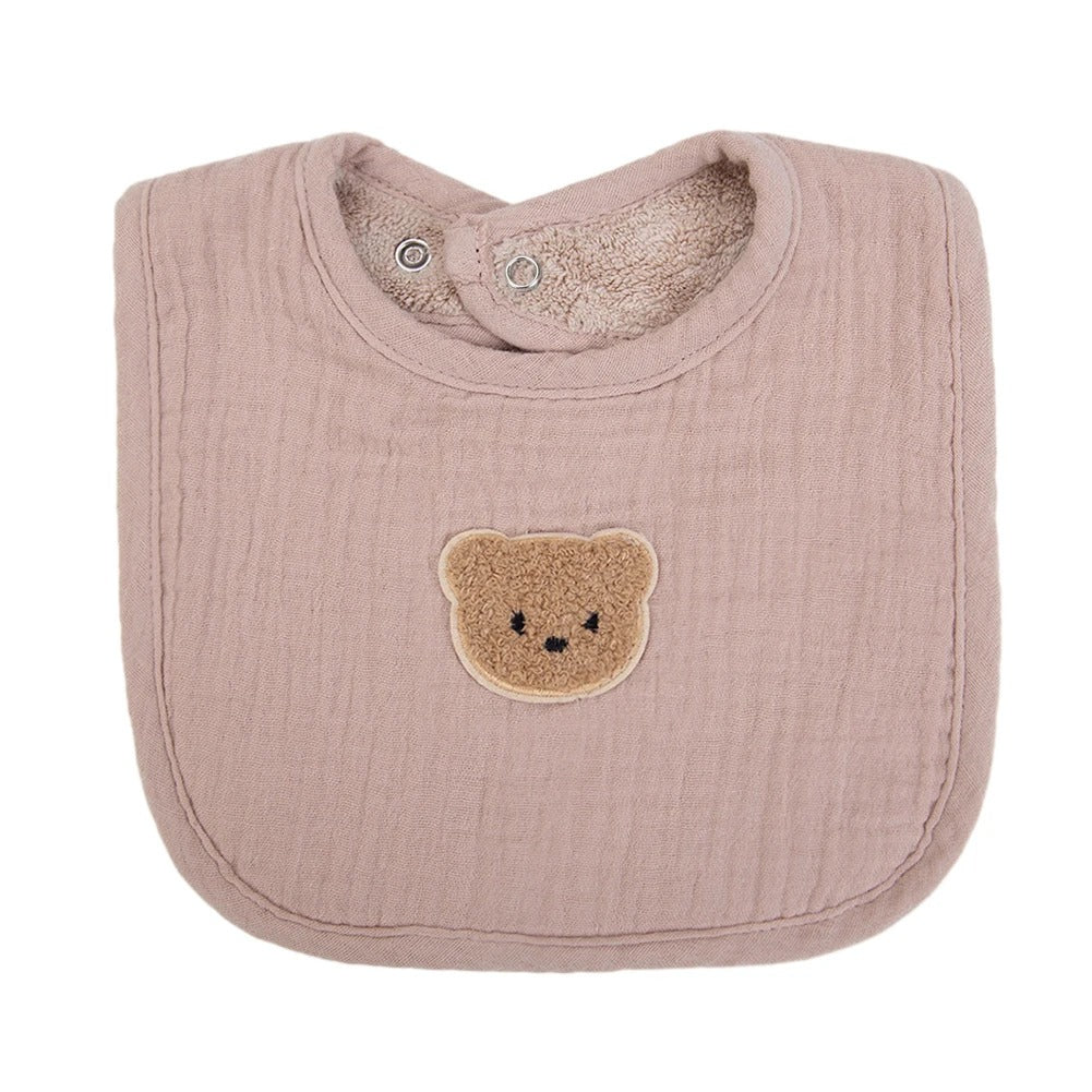 Cute Bear Muslin Baby Bib