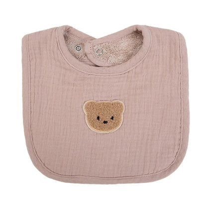 Cute Bear Muslin Baby Bib