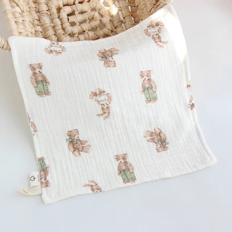 4-Layer Gauze Muslin Baby Towel – Ultra Soft & Absorbent Washcloth