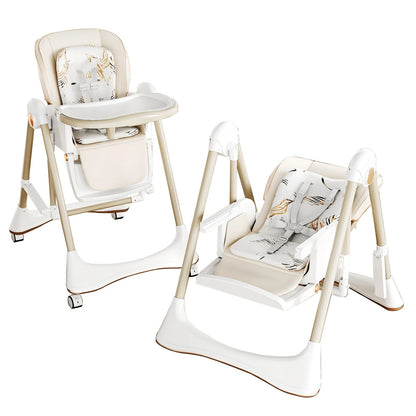 2-in-1 Foldable Baby High Feeding Chair