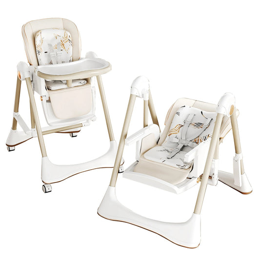 2-in-1 Foldable Baby High Feeding Chair