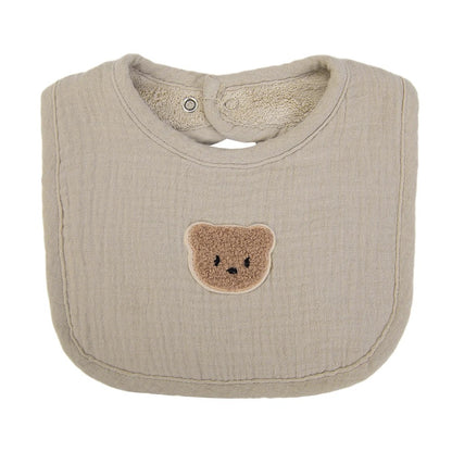 Cute Bear Muslin Baby Bib