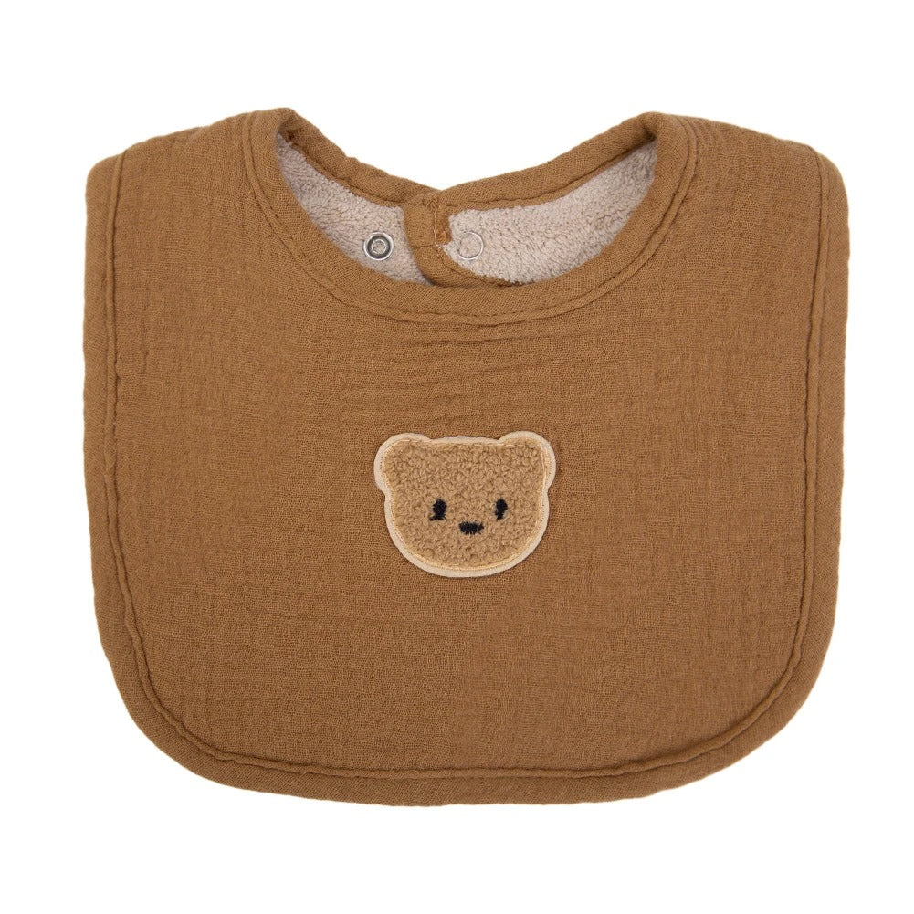 Cute Bear Muslin Baby Bib