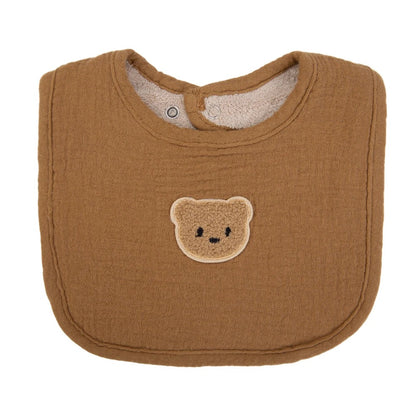 Cute Bear Muslin Baby Bib