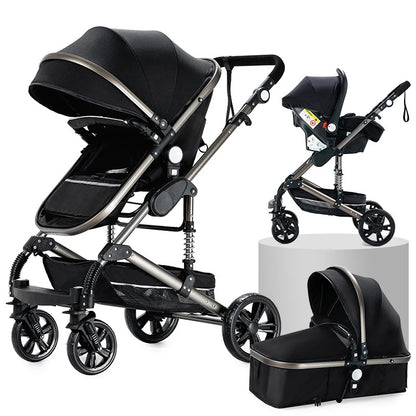 Baby Stroller 3-in-1 | Lightweight, Foldable & Luxury Travel Pram with 6 FREE Gifts
