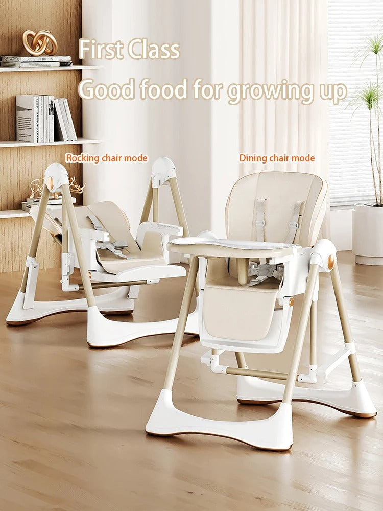2-in-1 Foldable Baby High Feeding Chair