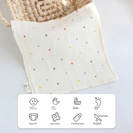 4-Layer Gauze Muslin Baby Towel – Ultra Soft & Absorbent Washcloth