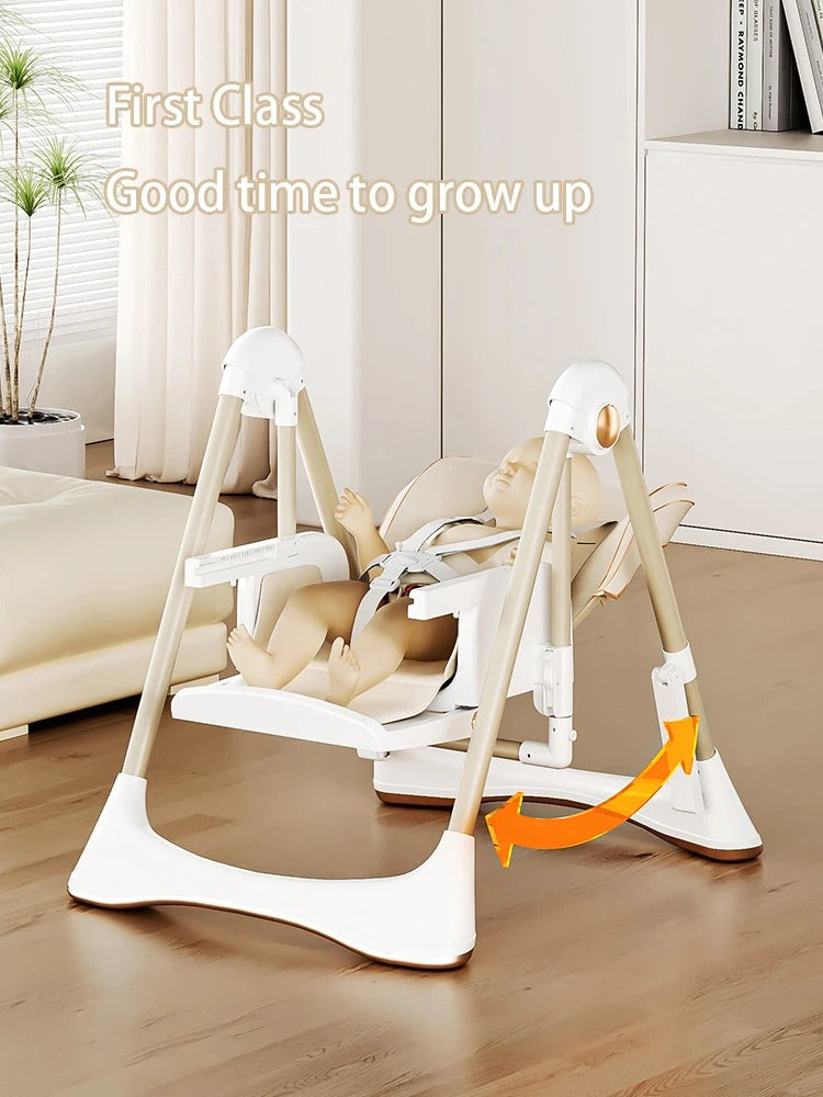2-in-1 Foldable Baby High Feeding Chair