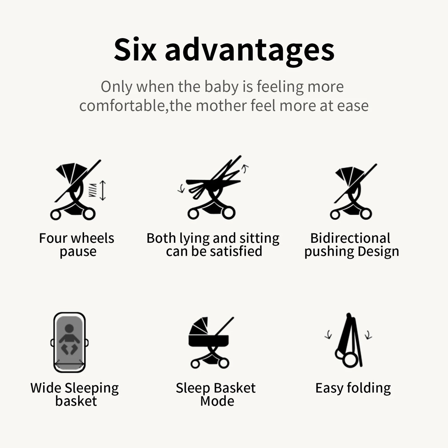 Baby Stroller 3-in-1 | Lightweight, Foldable & Luxury Travel Pram with 6 FREE Gifts