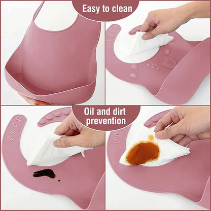 5Pc BPA-Free Silicone Baby Feeding Set