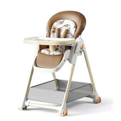 2-in-1 Foldable Baby High Feeding Chair